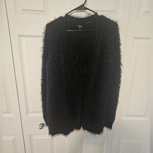 Cozy Black Fuzzy Sweater - MEDIUM